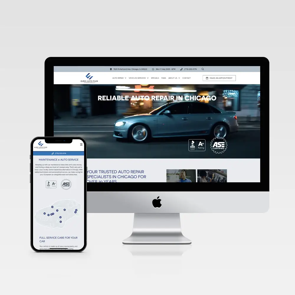 Euro Autoplex Website Mockup