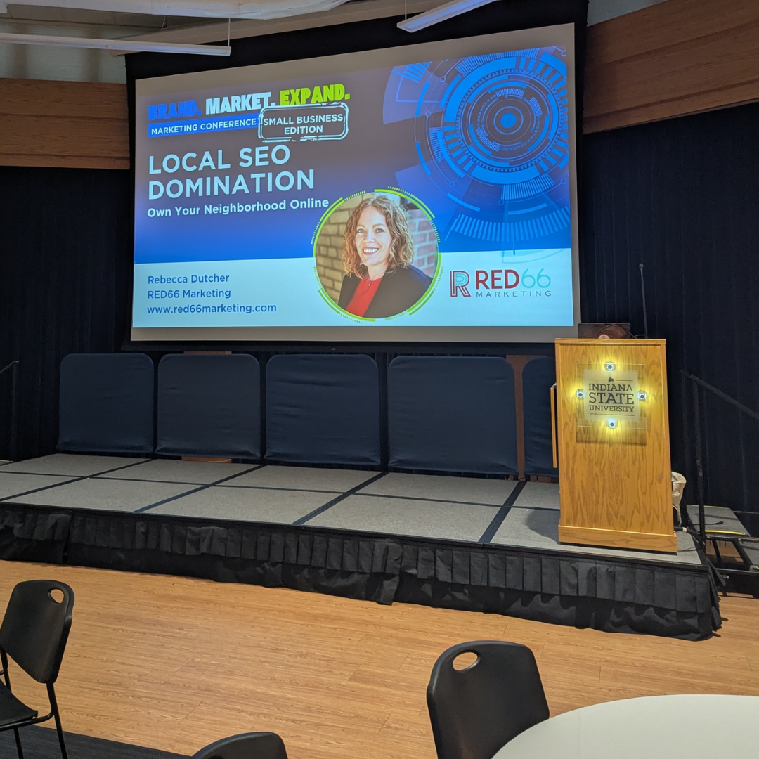 Rebecca speaking at Indiana Business Development