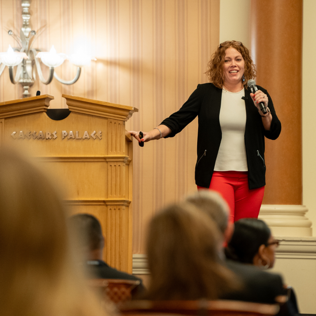 Rebecca speaking at CSC event