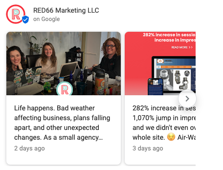 local seo optimization google business profile example